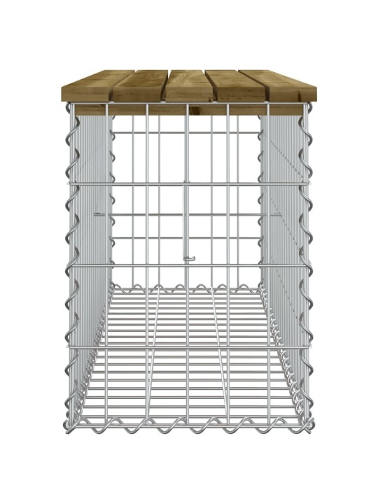 Dārza sols, gabiona dizains, 103x31,5x42 cm, priedes koks