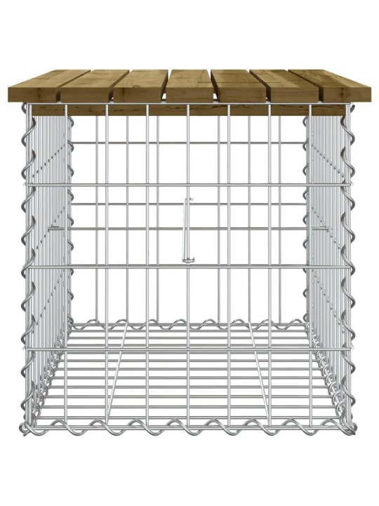 Dārza sols, gabiona dizains, 63x44x42 cm, priedes koks