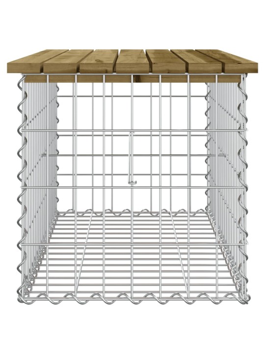 Dārza sols, gabiona dizains, 83x44x42 cm, priedes koks