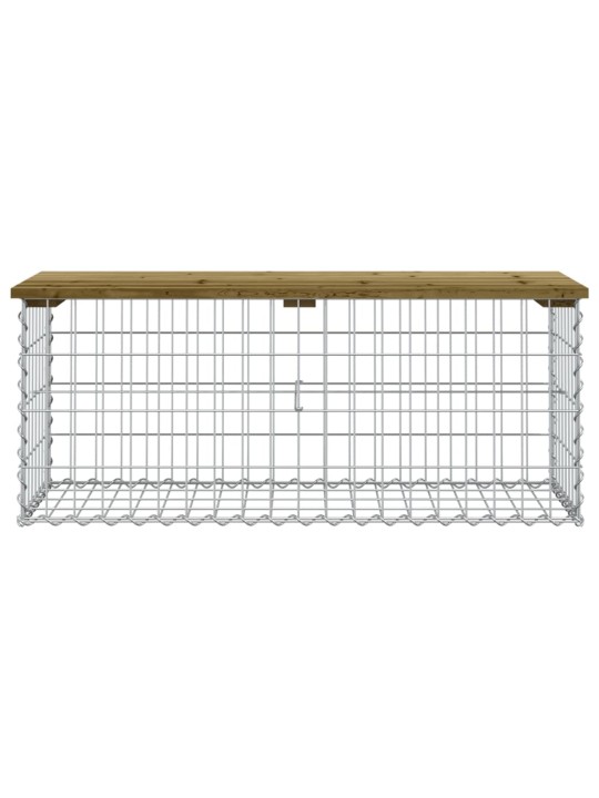 Dārza sols, gabiona dizains, 103x44x42 cm, priedes koks