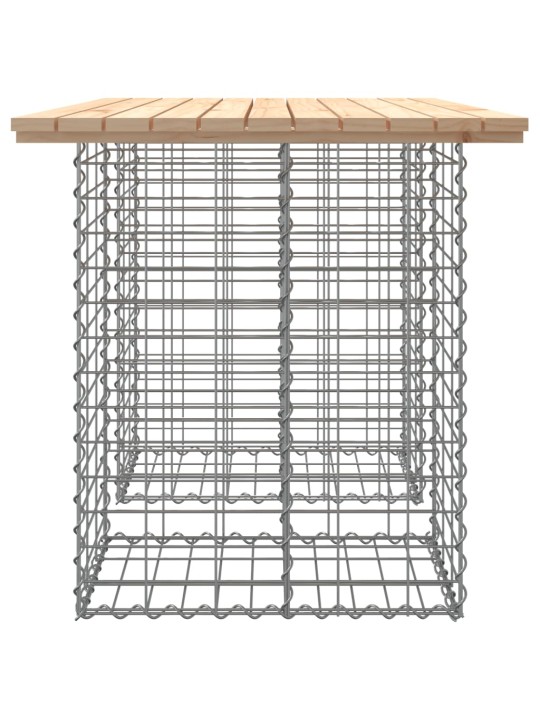 Dārza sols, gabiona dizains, 100x70x72 cm, priedes masīvkoks