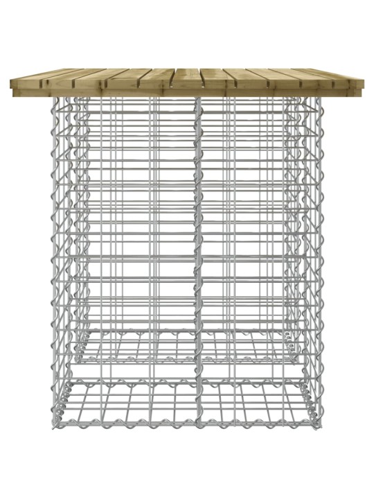 Dārza sols, gabiona dizains, 100x70x72 cm, priedes koks