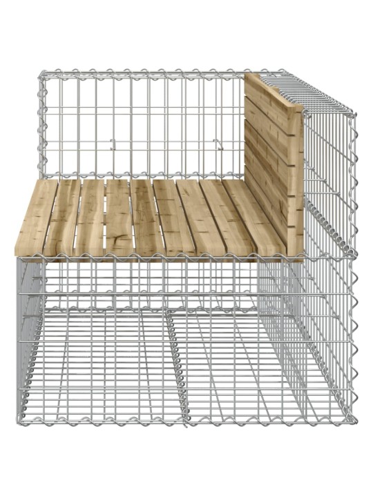 Dārza sols, gabiona dizains, 122x71x65,5 cm, priedes koks