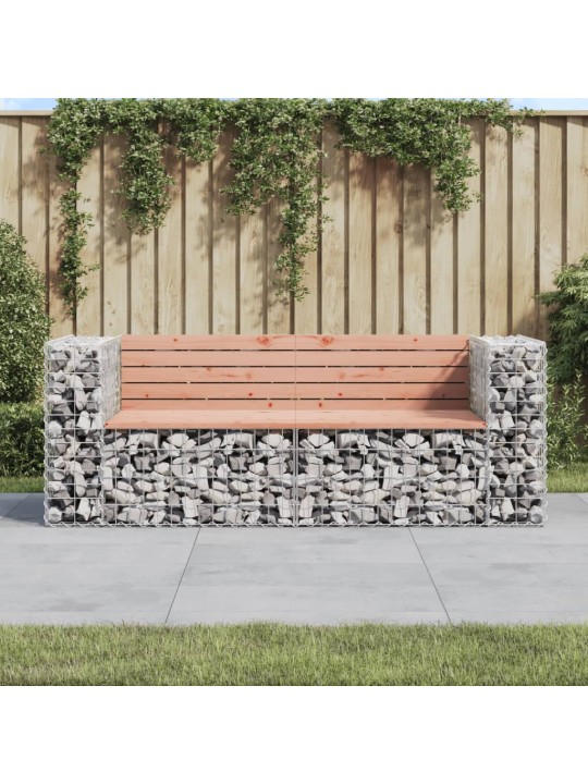 Dārza sols, gabiona dizains, 184x71x65,5 cm, egles masīvkoks