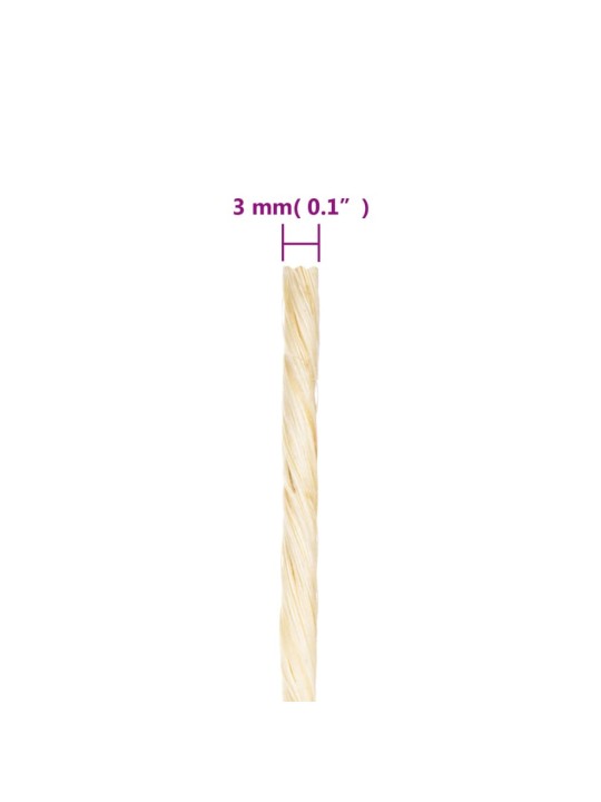 Virve, 3 mm, 400 m, 100% sizals