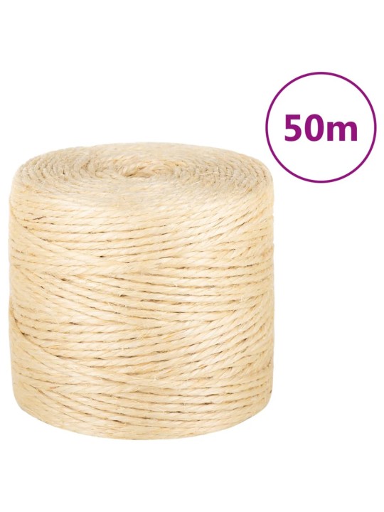 Virve, 4 mm, 50 m, 100% sizals