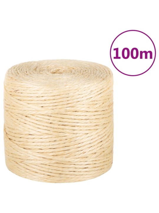 Virve, 4 mm, 100 m, 100% sizals