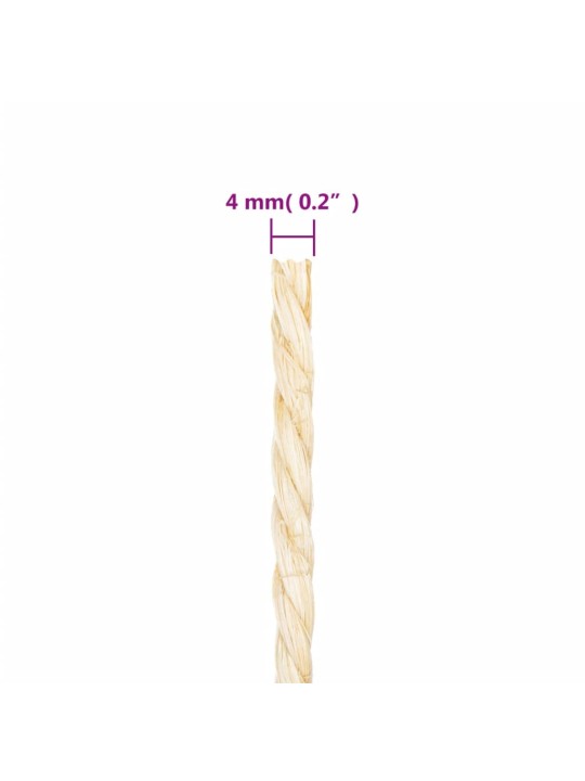 Virve, 4 mm, 100 m, 100% sizals