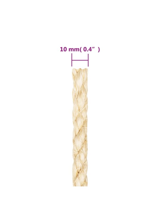 Virve, 10 mm, 500 m, 100% sizals
