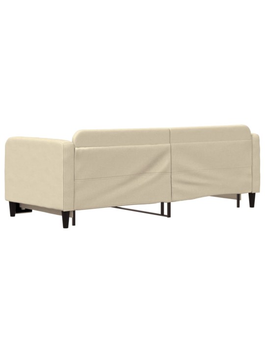 Izvelkams dīvāns, krēmkrāsas, 80x200 cm, audums