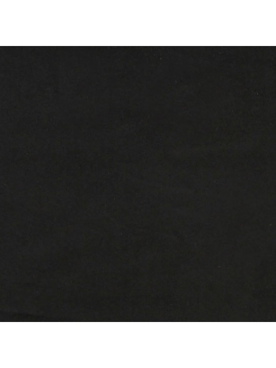 Izvelkams dīvāns ar matraci, melns, 80x200 cm, samts
