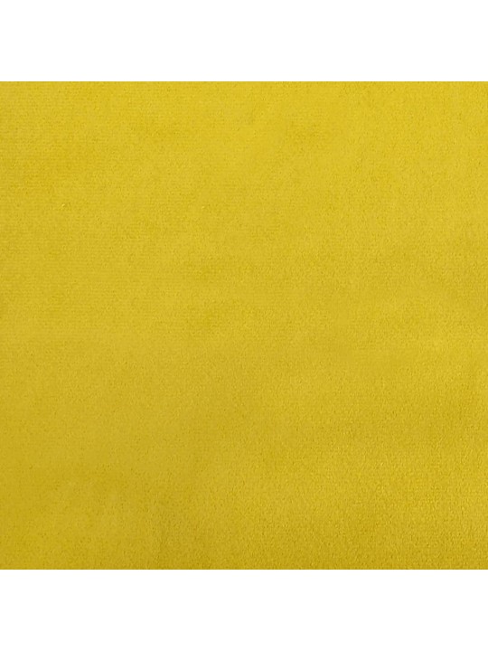 Izvelkams dīvāns, dzeltens, 90x200 cm, samts