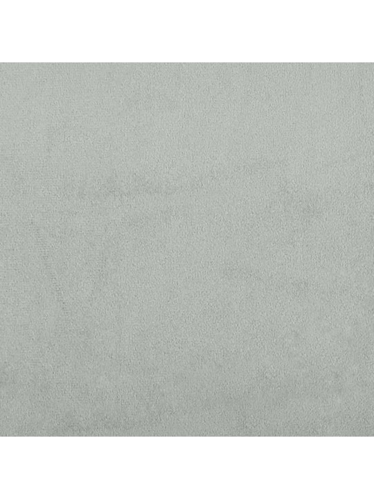 Izvelkams dīvāns ar atvilktnēm, gaiši pelēks, 80x200 cm, samts