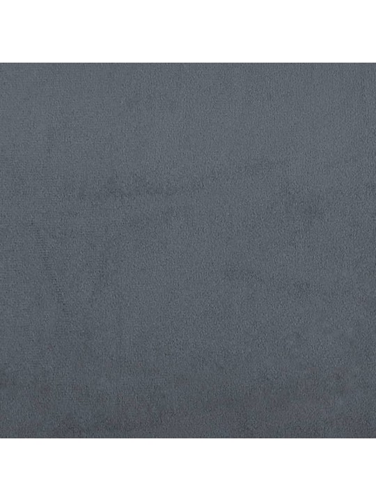 Izvelkams dīvāns ar atvilktnēm, tumši pelēka, 90x190 cm, audums