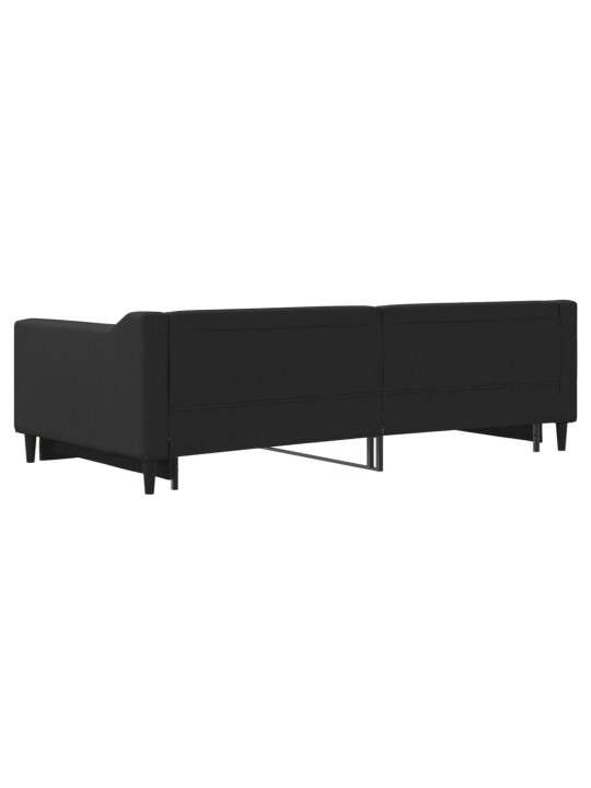 Izvelkams dīvāns, melns, 100x200 cm, audums