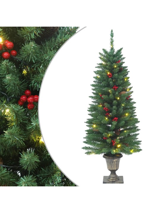 Mākslīgās ziemassvētku egles, 2 gab., zaļas, 100 led, 120 cm
