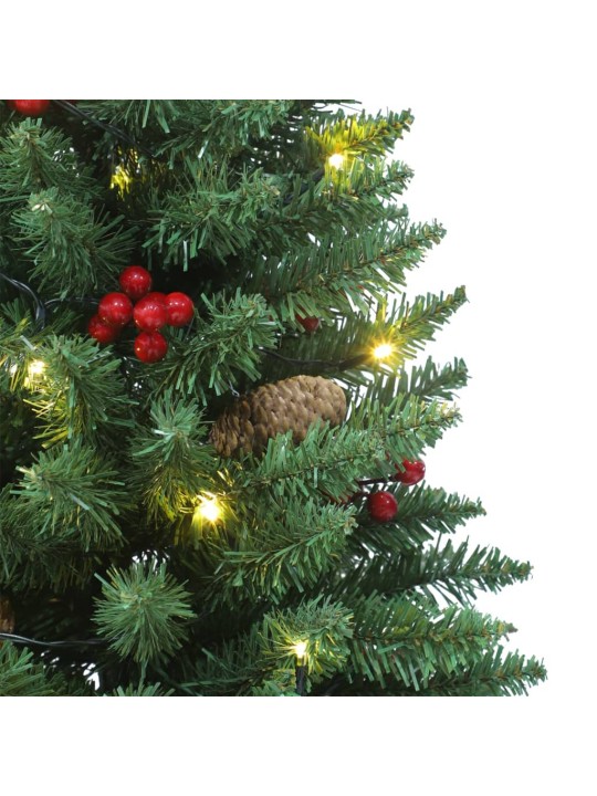 Mākslīgās ziemassvētku egles, 2 gab., zaļas, 100 led, 120 cm