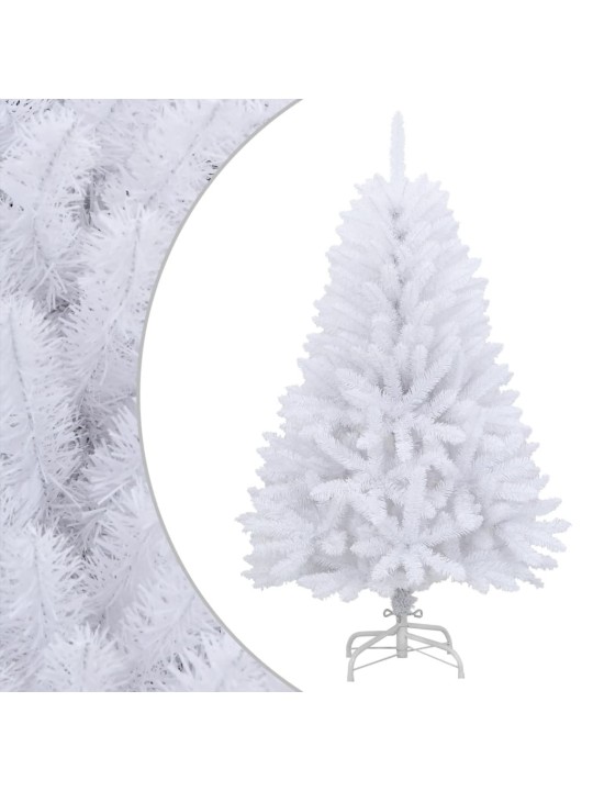 Mākslīgā ziemassvētku egle ar statīvu, balta, 120 cm