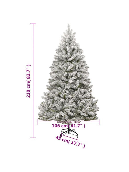 Mākslīgā ziemassvētku egle ar sniegu, 210 cm