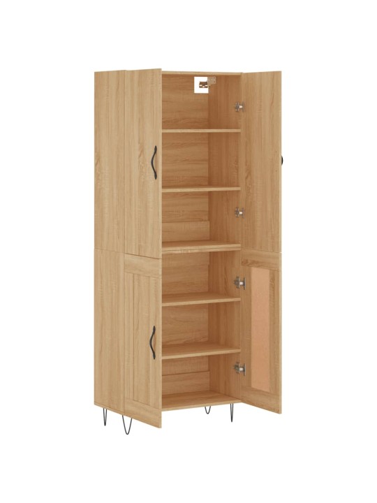Augstais skapis, ozolkoka, 69,5x34x180 cm, inženierijas koks