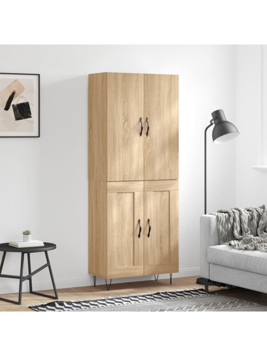 Augstais skapis, ozolkoka, 69,5x34x180 cm, inženierijas koks
