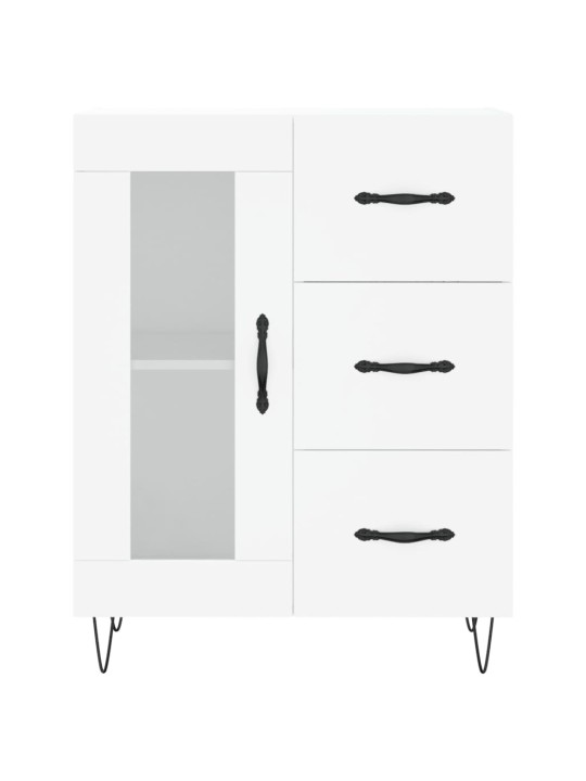 Augstais skapis, balts, 69,5x34x180 cm, inženierijas koks