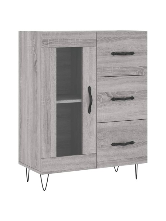 Augstais skapis, pelēks, 69,5x34x180 cm, inženierijas koks