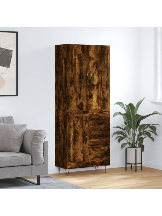 Augstais skapis, ozolkoka, 69,5x34x180 cm, inženierijas koks