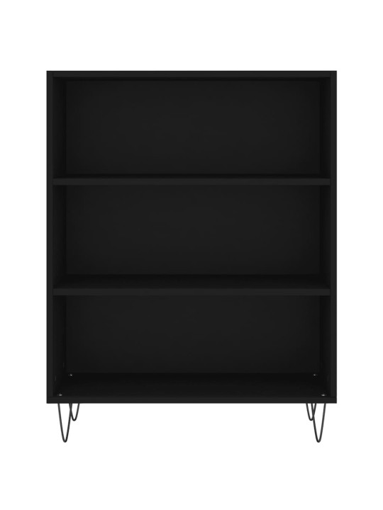 Augstais skapis, melns, 69,5x34x180 cm, inženierijas koks