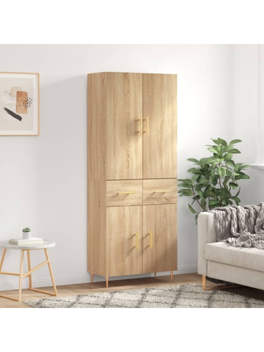 Augstais skapis, ozolkoka, 69,5x34x180 cm, inženierijas koks
