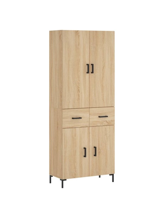Augstais skapis, ozolkoka, 69,5x34x180 cm, inženierijas koks