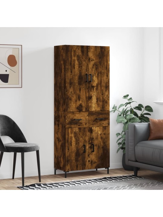 Augstais skapis, ozolkoka, 69,5x34x180 cm, inženierijas koks