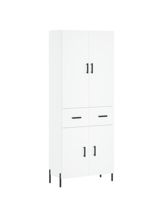 Augstais skapis, balts, 69,5x34x180 cm, inženierijas koks