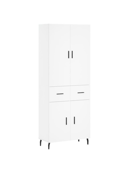 Augstais skapis, balts, 69,5x34x180 cm, inženierijas koks