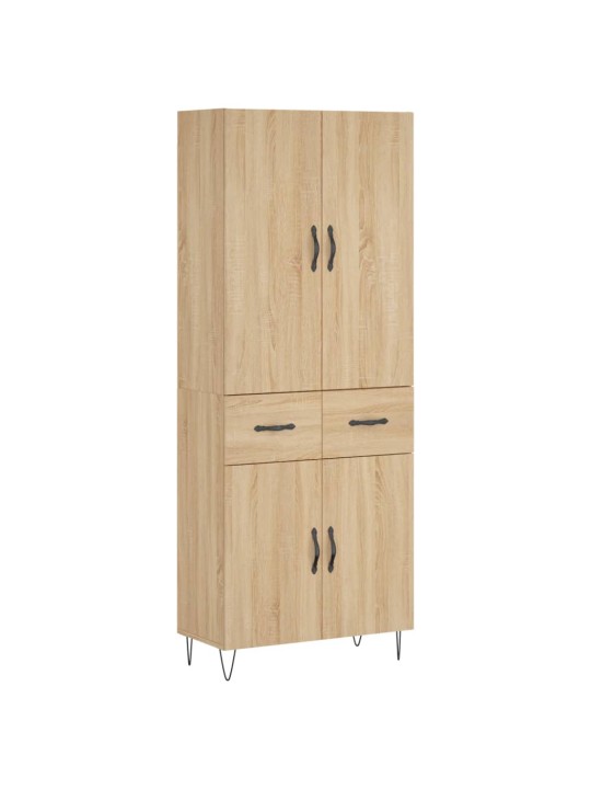 Augstais skapis, ozolkoka, 69,5x34x180 cm, inženierijas koks