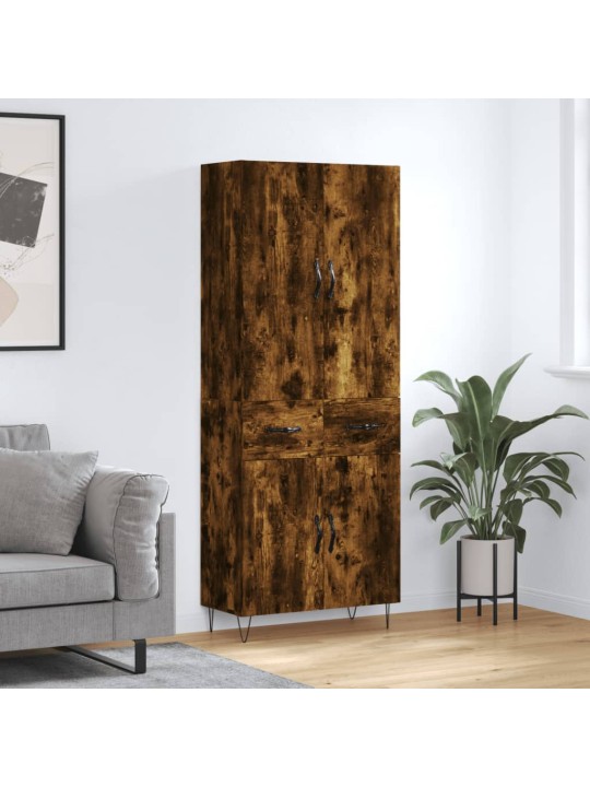 Augstais skapis, ozolkoka, 69,5x34x180 cm, inženierijas koks