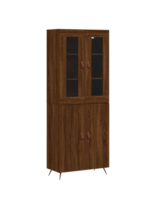 Augstais skapis, ozolkoka, 69,5x34x180 cm, inženierijas koks