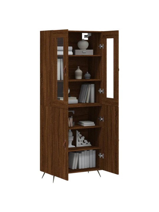 Augstais skapis, ozolkoka, 69,5x34x180 cm, inženierijas koks