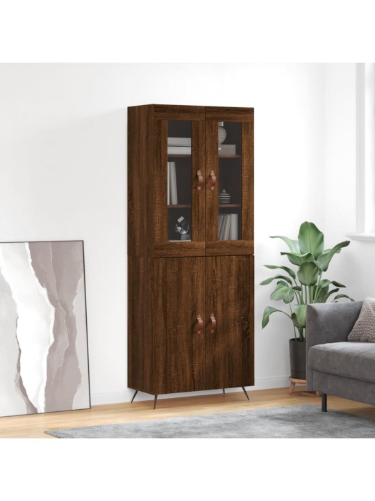 Augstais skapis, ozolkoka, 69,5x34x180 cm, inženierijas koks