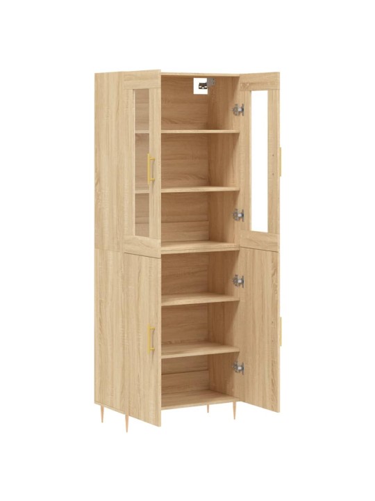 Augstais skapis, ozolkoka, 69,5x34x180 cm, inženierijas koks