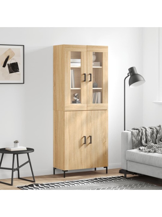 Augstais skapis, ozolkoka, 69,5x34x180 cm, inženierijas koks