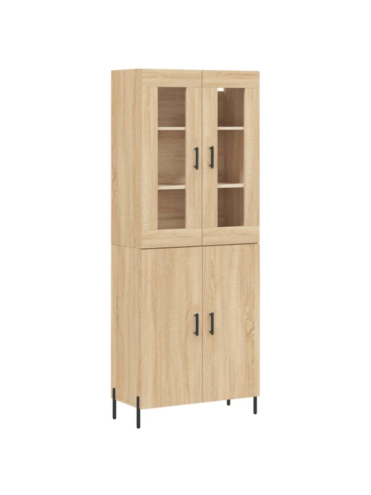 Augstais skapis, ozolkoka, 69,5x34x180 cm, inženierijas koks