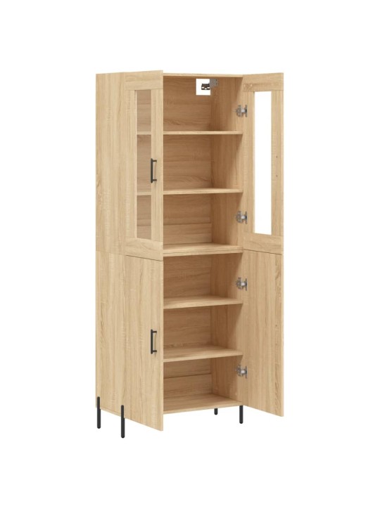 Augstais skapis, ozolkoka, 69,5x34x180 cm, inženierijas koks