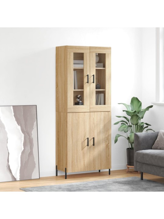 Augstais skapis, ozolkoka, 69,5x34x180 cm, inženierijas koks