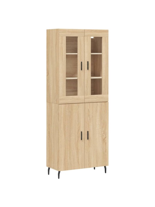 Augstais skapis, ozolkoka, 69,5x34x180 cm, inženierijas koks