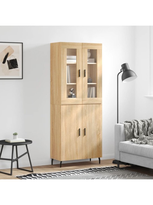 Augstais skapis, ozolkoka, 69,5x34x180 cm, inženierijas koks