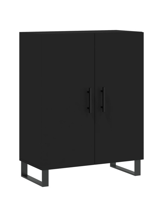 Augstais skapis, melns, 69,5x34x180 cm, inženierijas koks