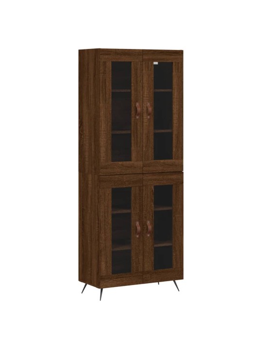 Augstais skapis, ozolkoka, 69,5x34x180 cm, inženierijas koks