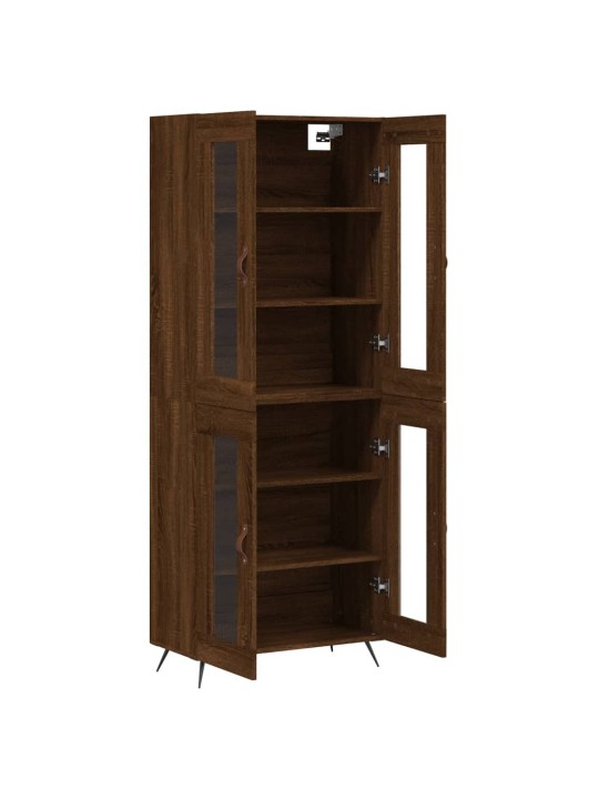 Augstais skapis, ozolkoka, 69,5x34x180 cm, inženierijas koks