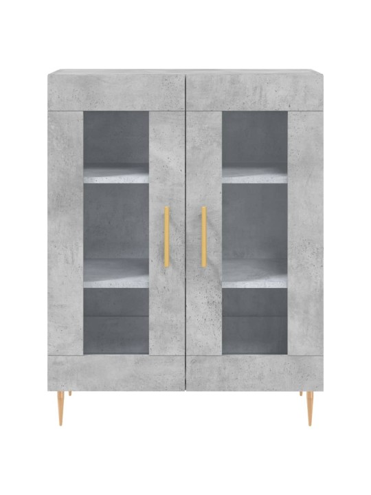 Augstais skapis, pelēks, 69,5x34x180 cm, inženierijas koks